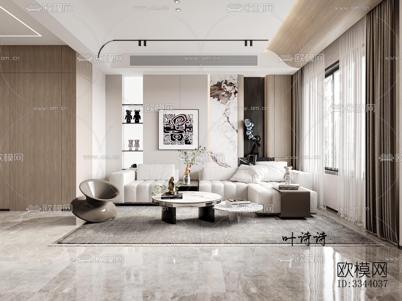 现代别墅效果图下载（渲染图1）