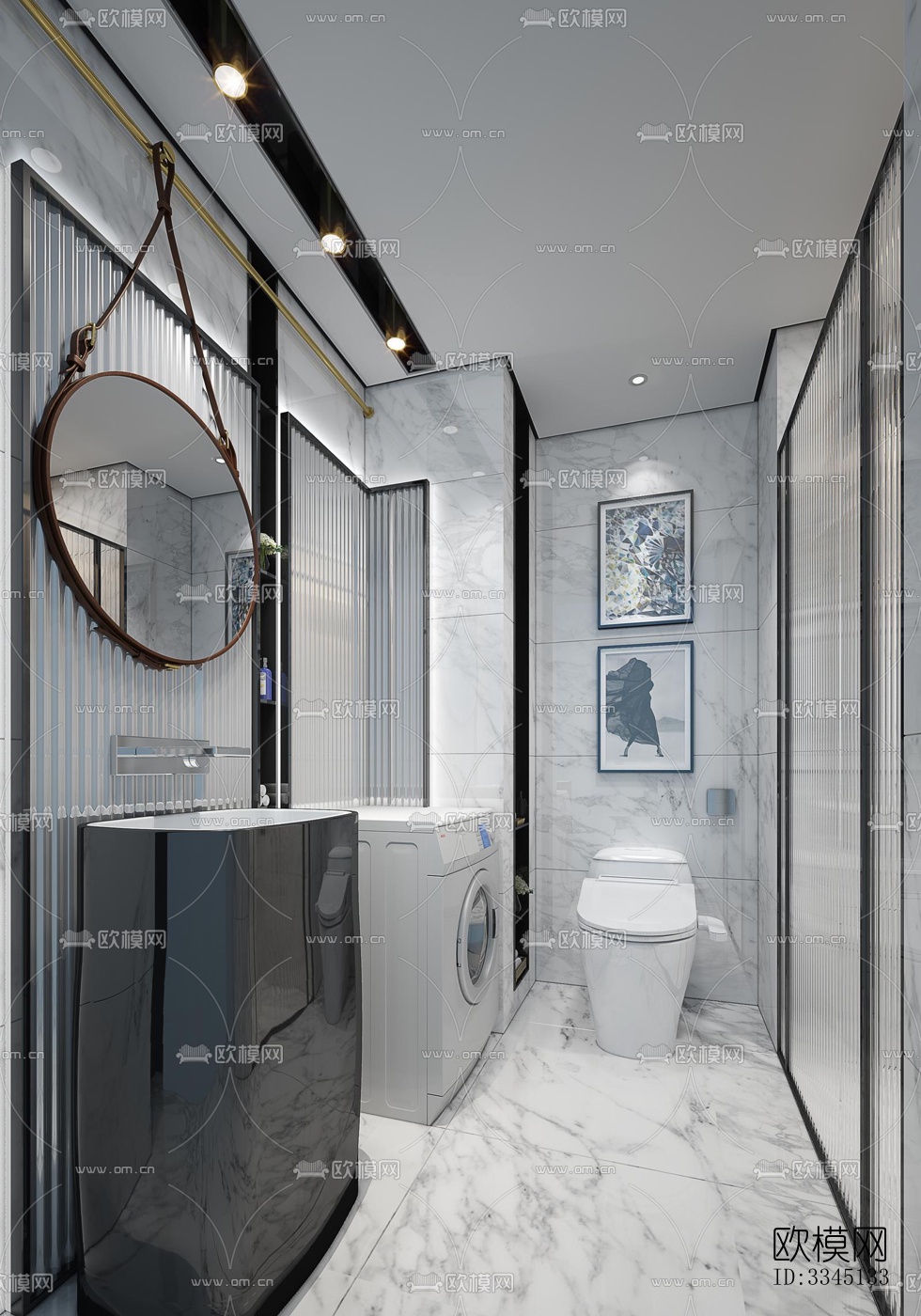 现代卫生间效果图下载（渲染图14）