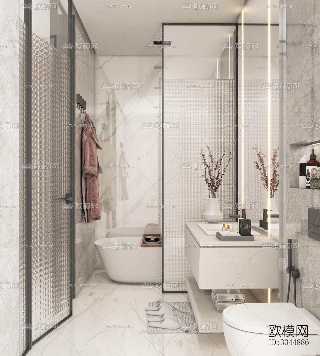 现代卧室效果图下载（渲染图4）