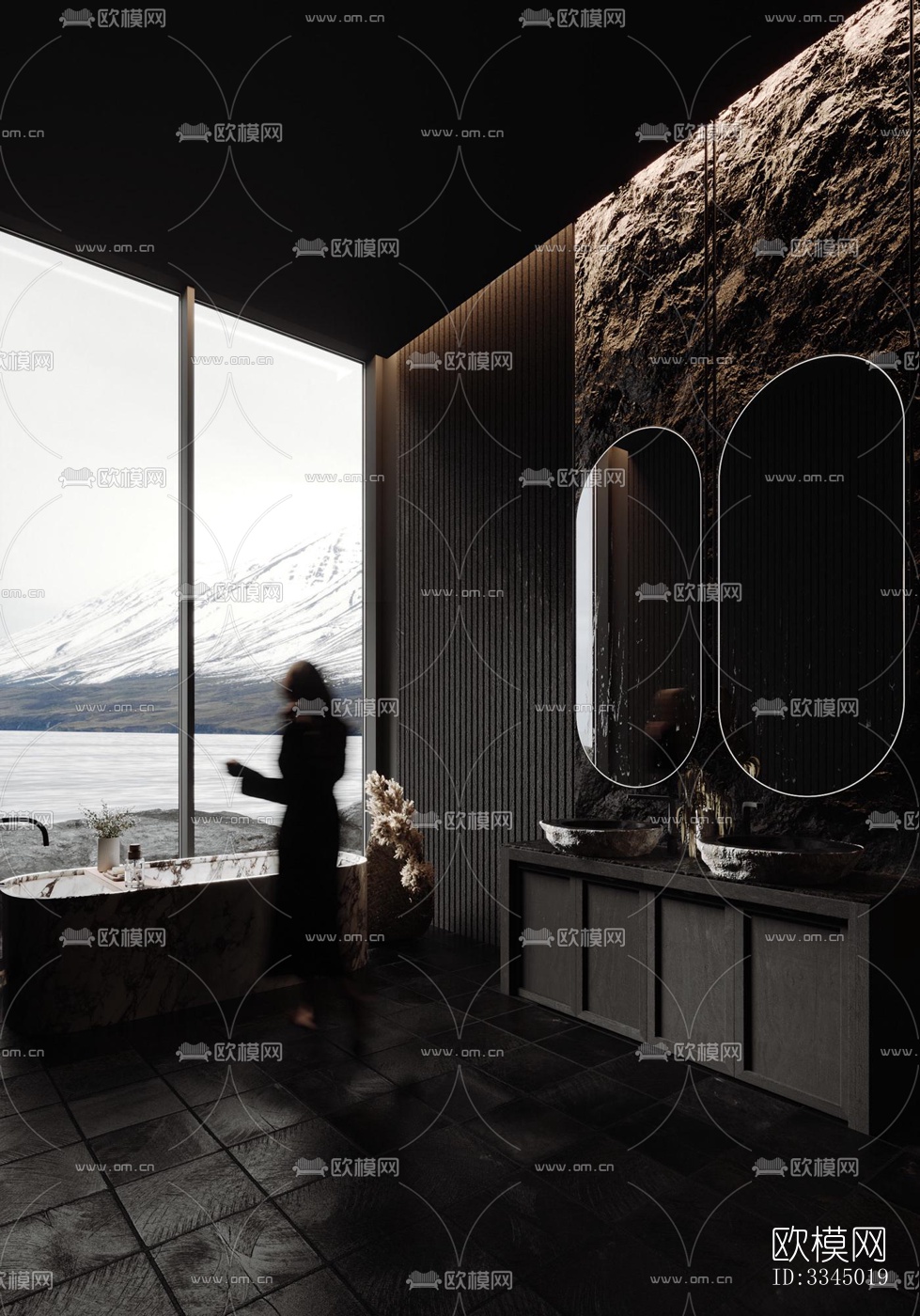 现代卫生间效果图下载（渲染图2）