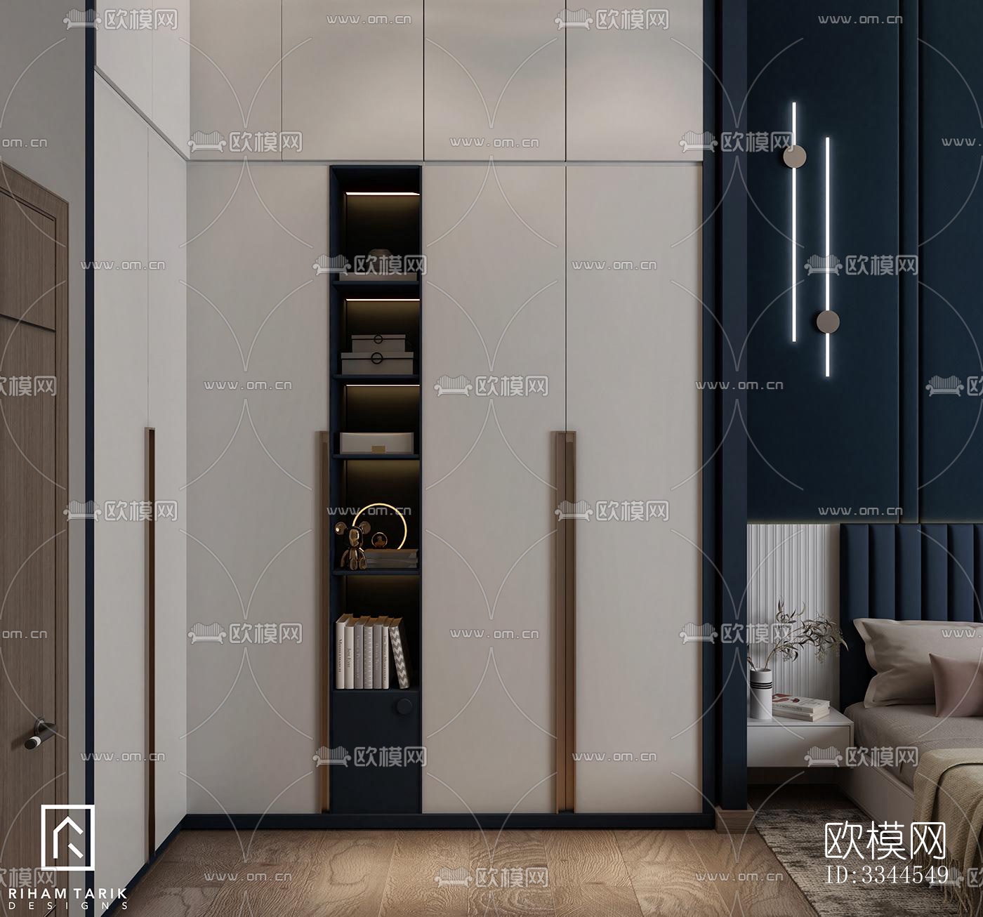 现代卧室效果图下载（渲染图9）