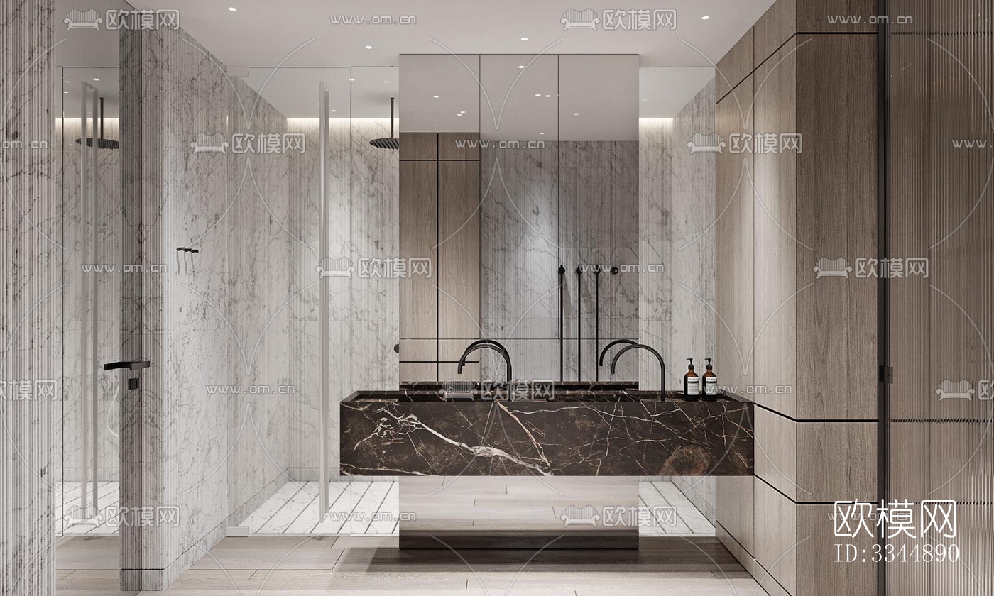 现代卧室效果图下载（渲染图7）