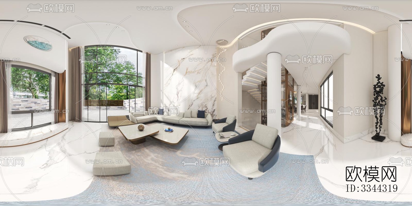 现代别墅效果图下载（渲染图11）