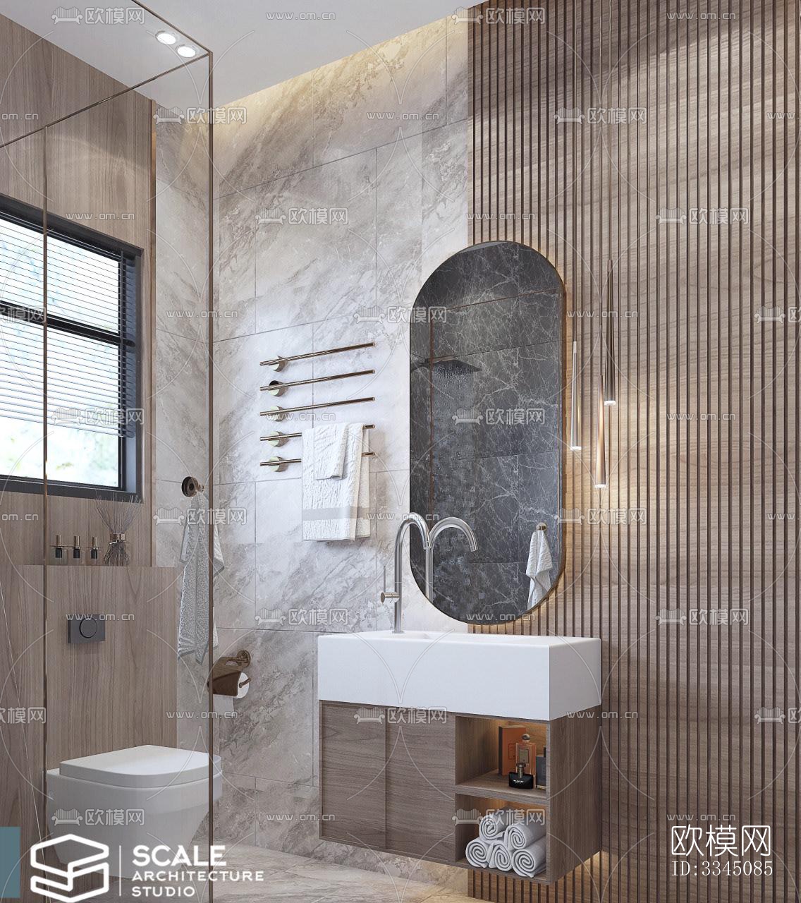 现代卫生间效果图下载（渲染图6）