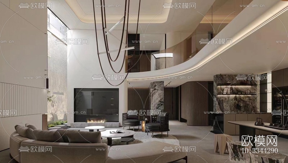 现代别墅效果图下载(渲染图1)