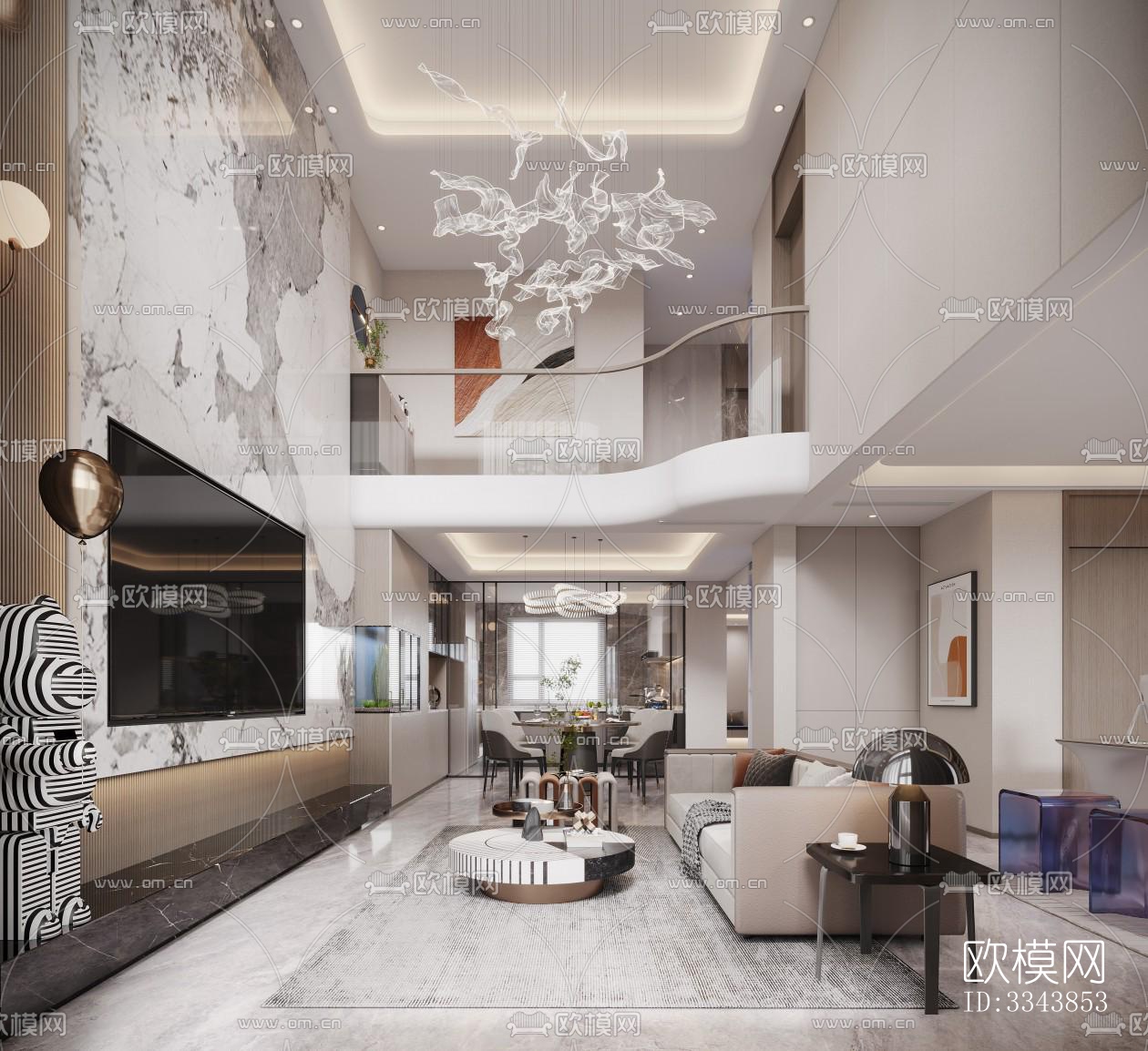 现代别墅效果图下载（渲染图7）