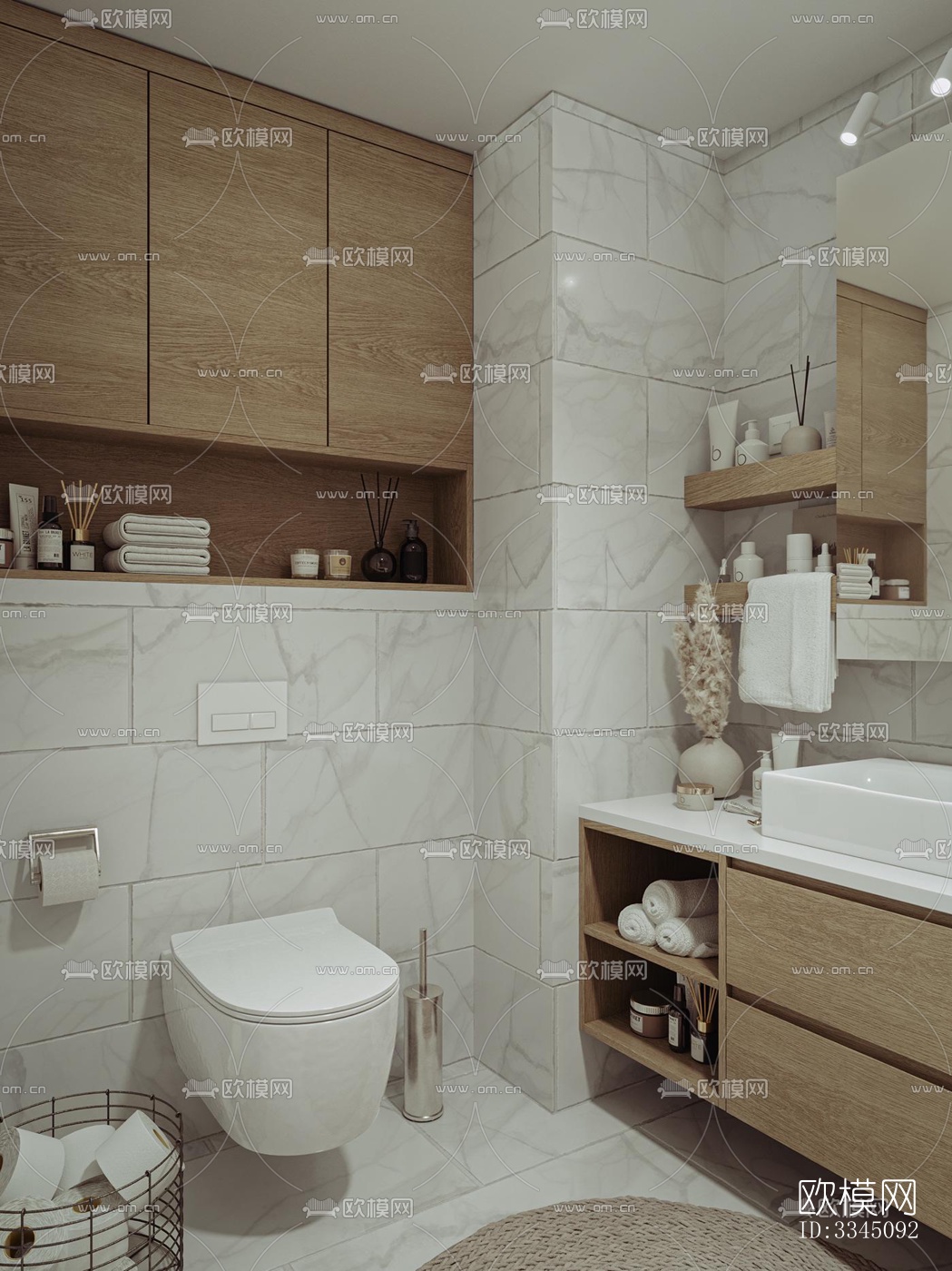 现代卫生间效果图下载（渲染图3）