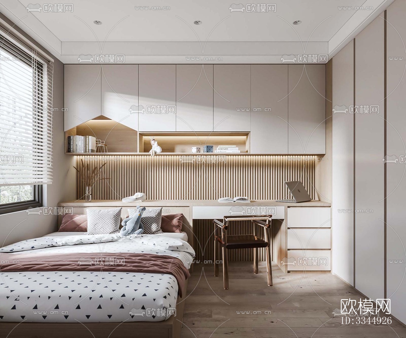 现代卧室效果图下载（渲染图9）