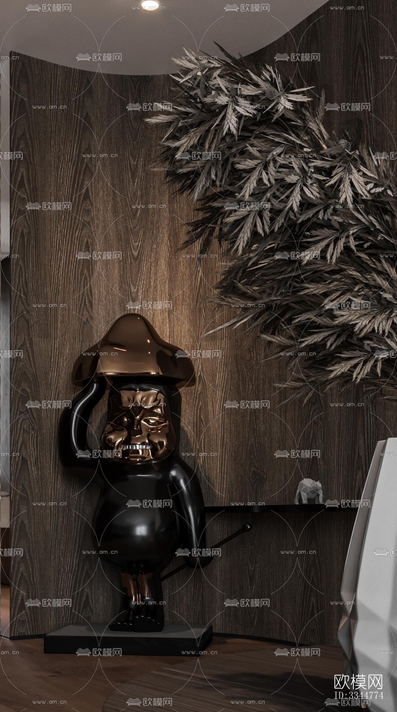 现代卧室效果图下载（渲染图8）