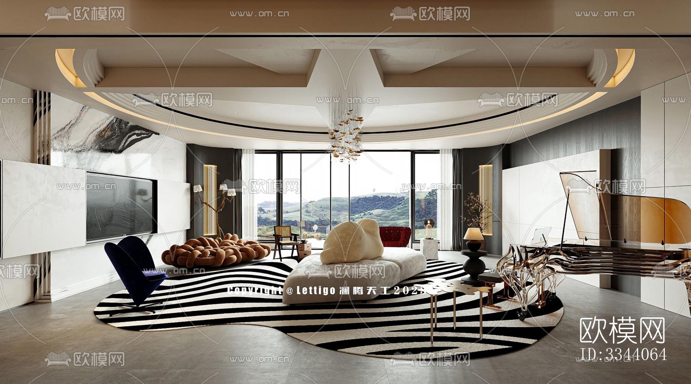 现代别墅效果图下载（渲染图2）