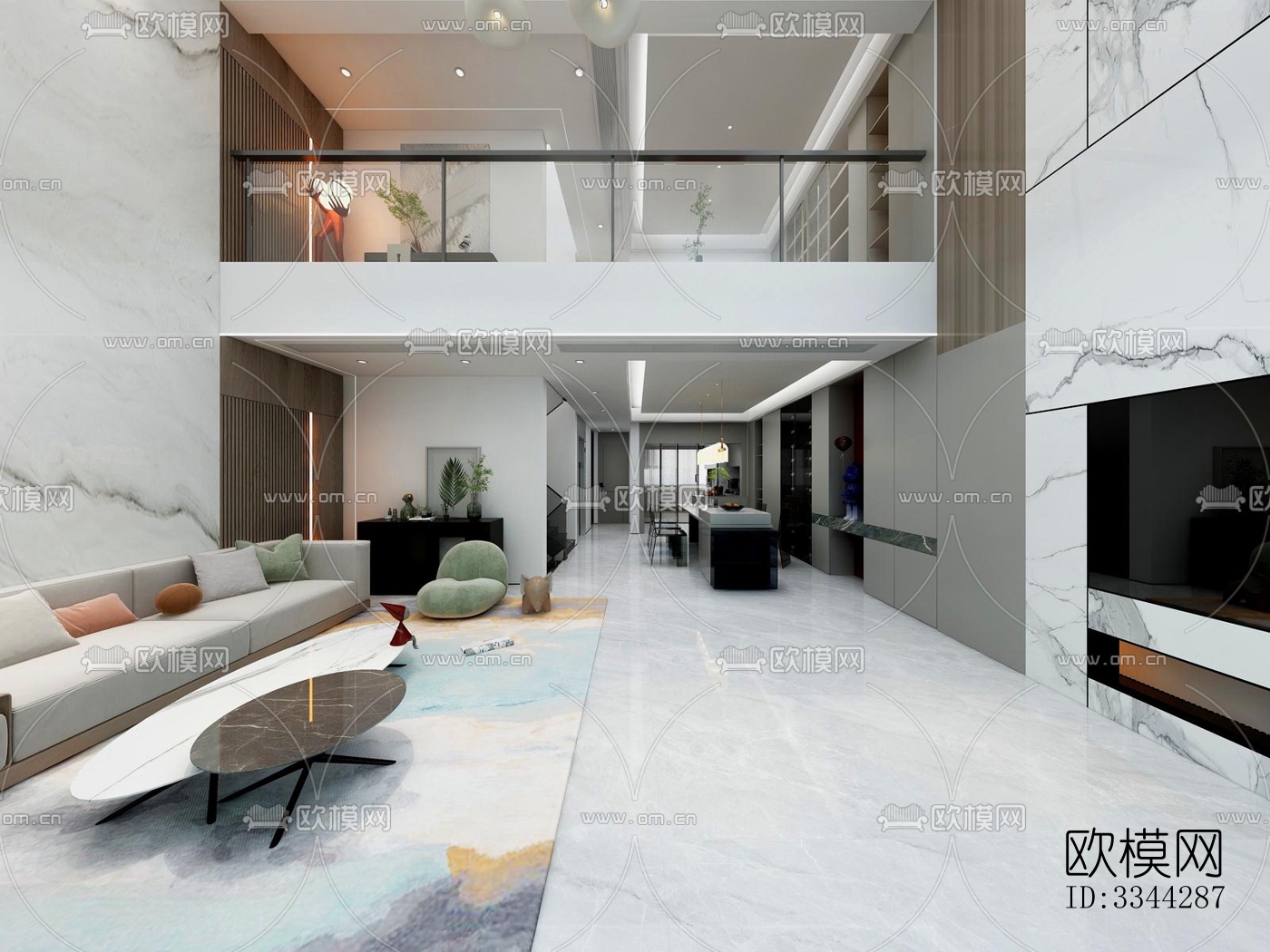 现代别墅效果图下载（渲染图12）