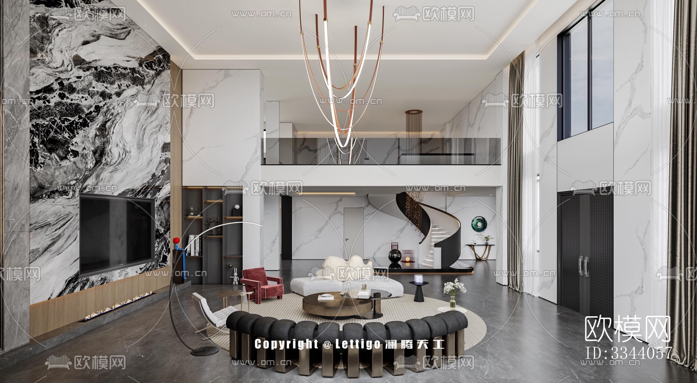 现代别墅效果图下载（渲染图6）