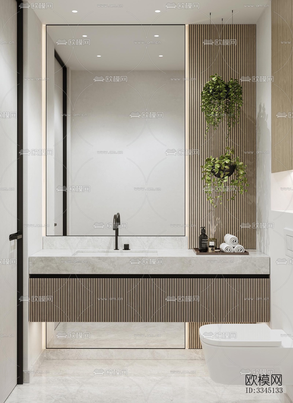 现代卫生间效果图下载（渲染图3）