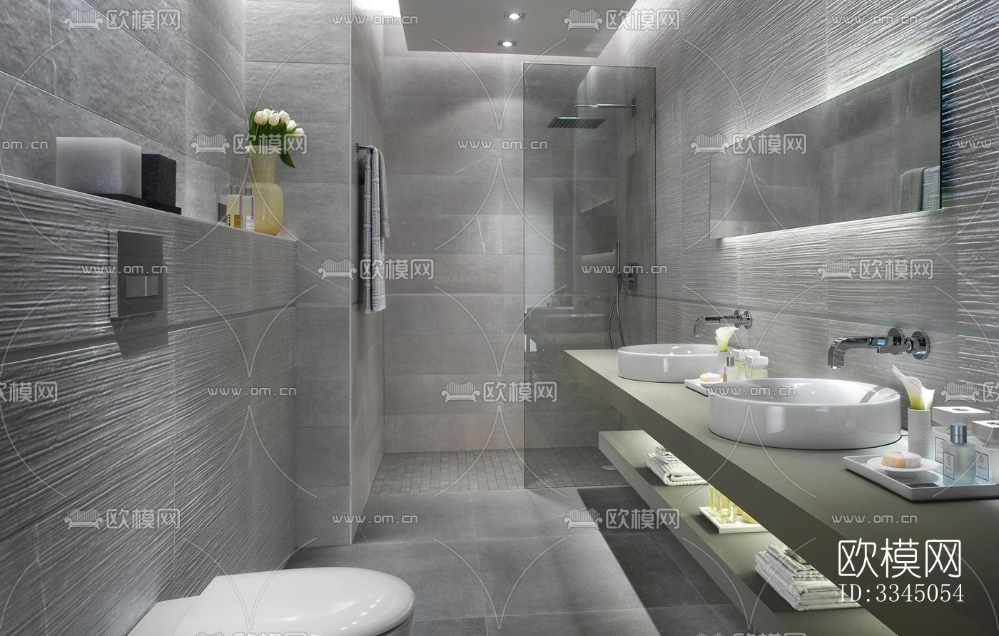 现代卫生间效果图下载（渲染图5）