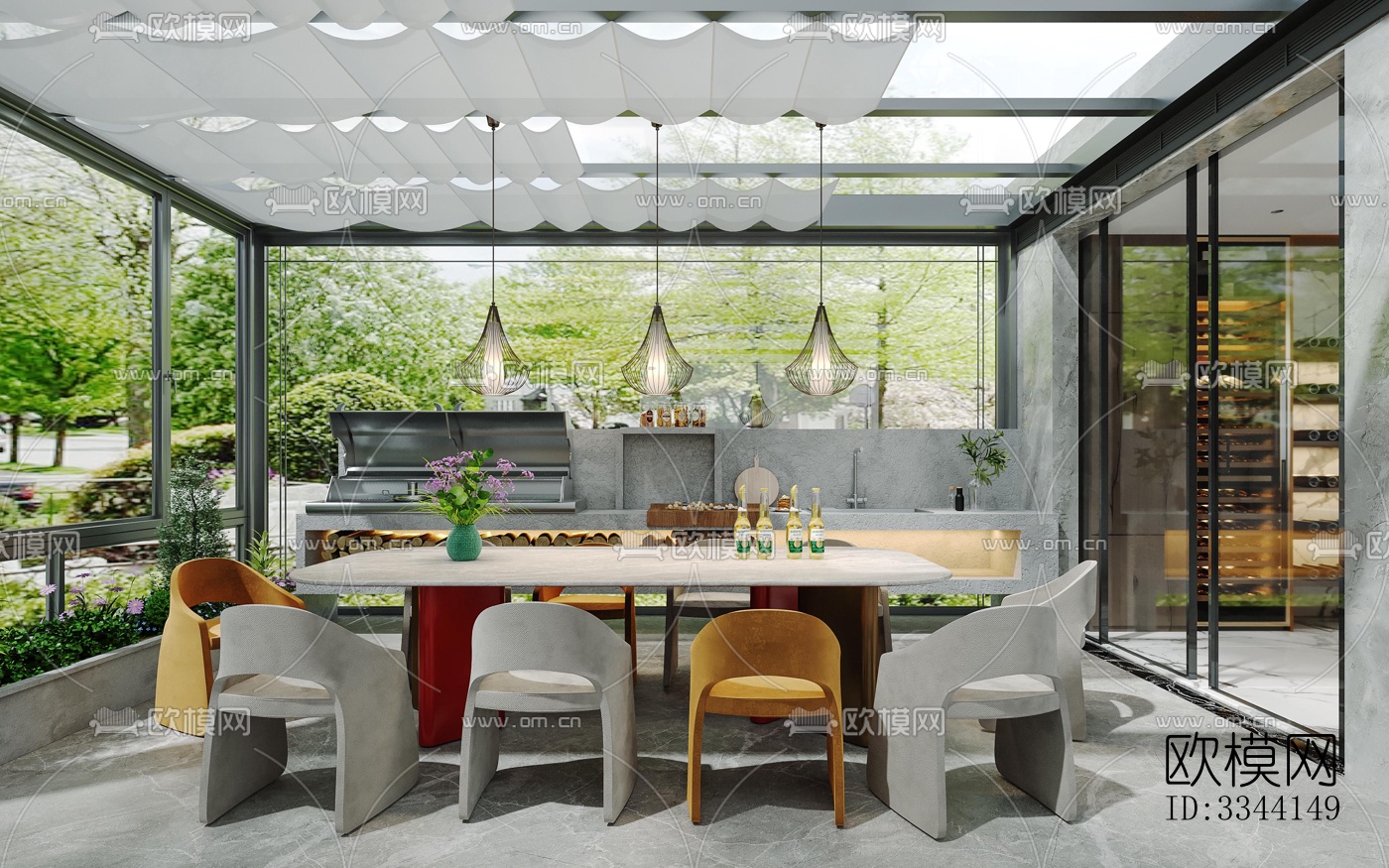 现代别墅效果图下载（渲染图15）