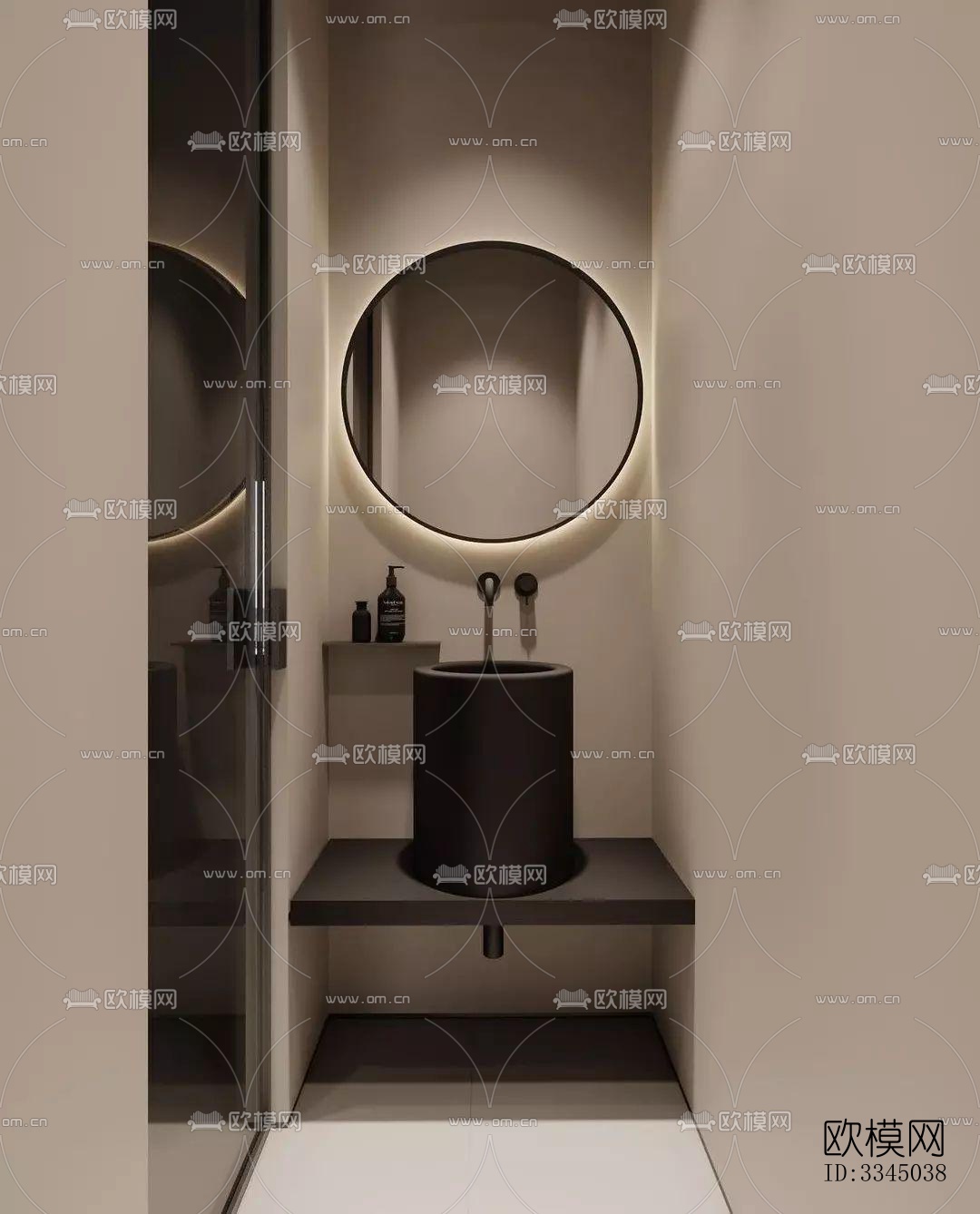 现代卫生间效果图下载（渲染图2）