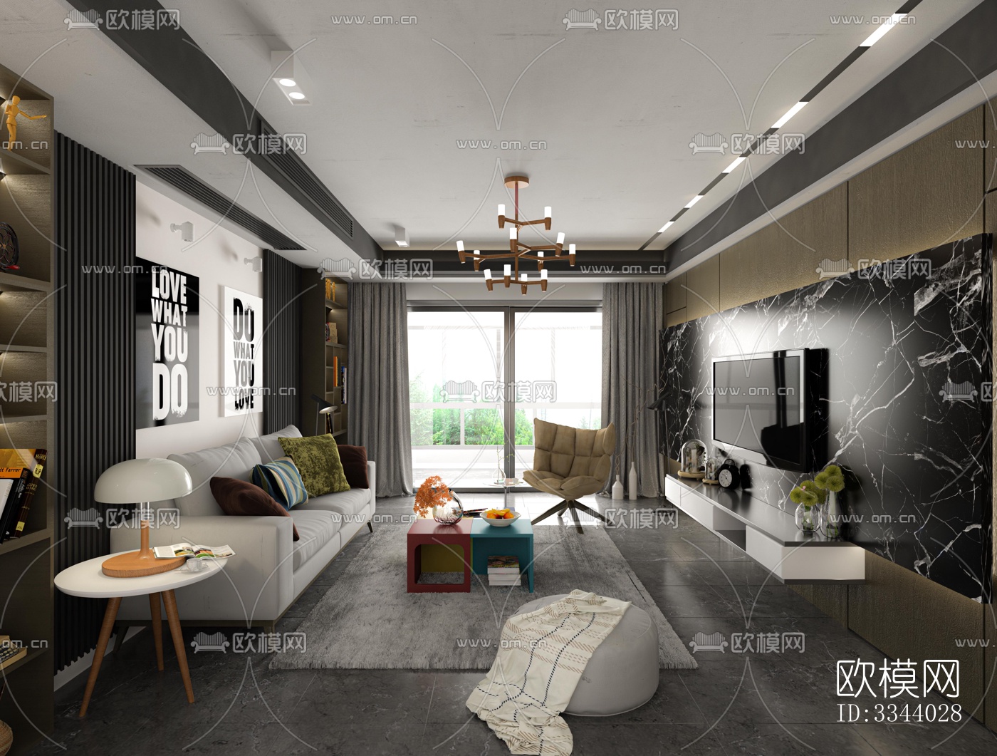 现代别墅效果图下载（渲染图6）