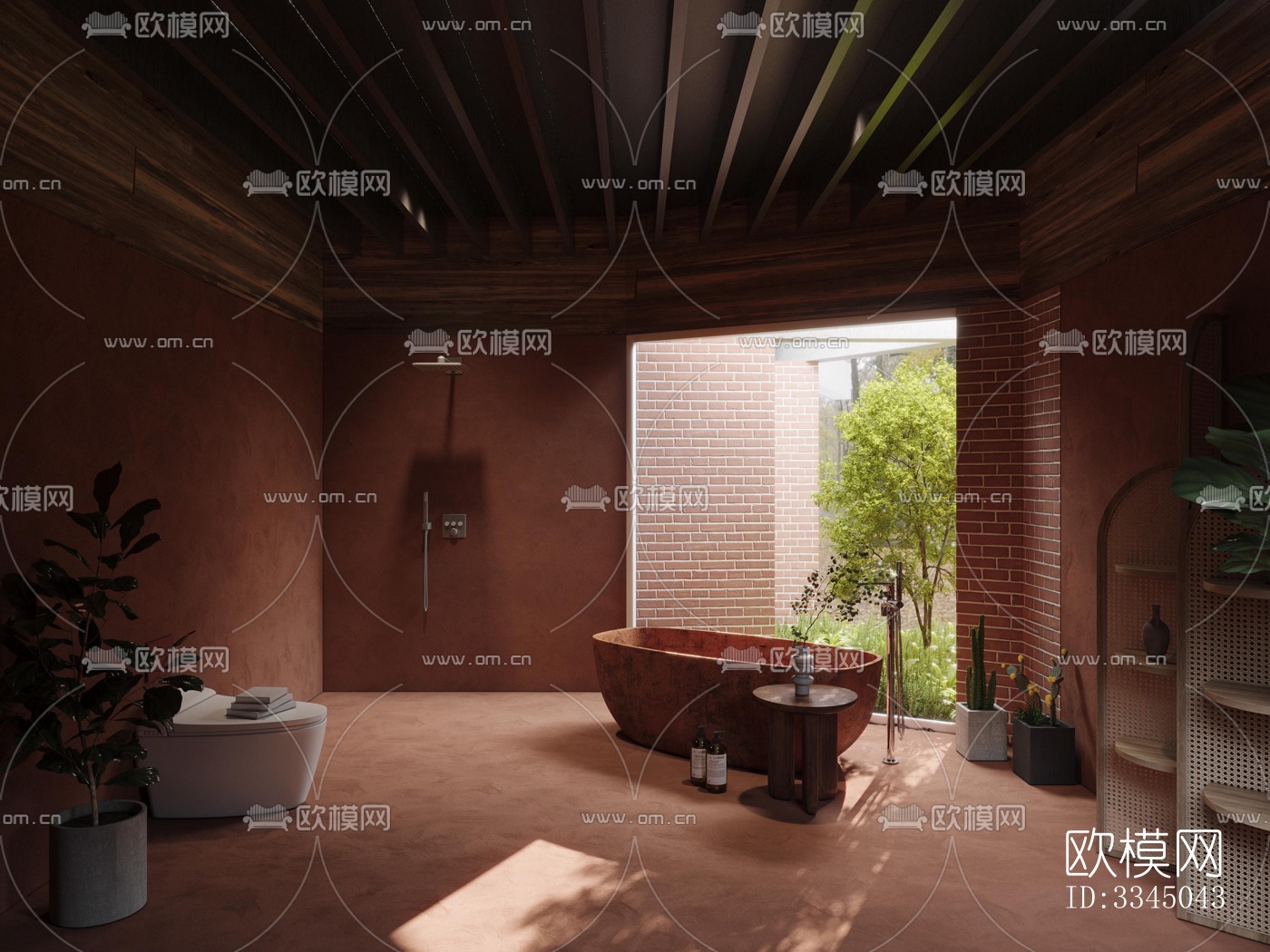 现代卫生间效果图下载（渲染图1）