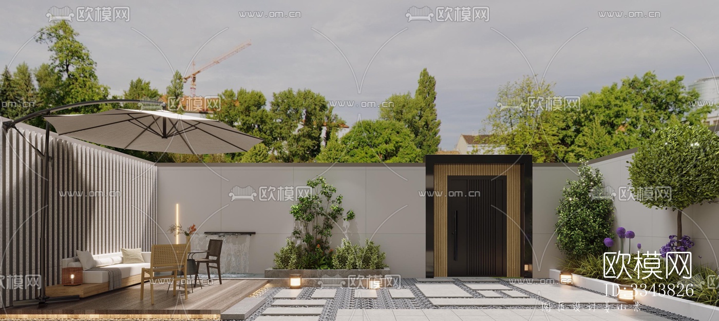 现代别墅效果图下载（渲染图1）