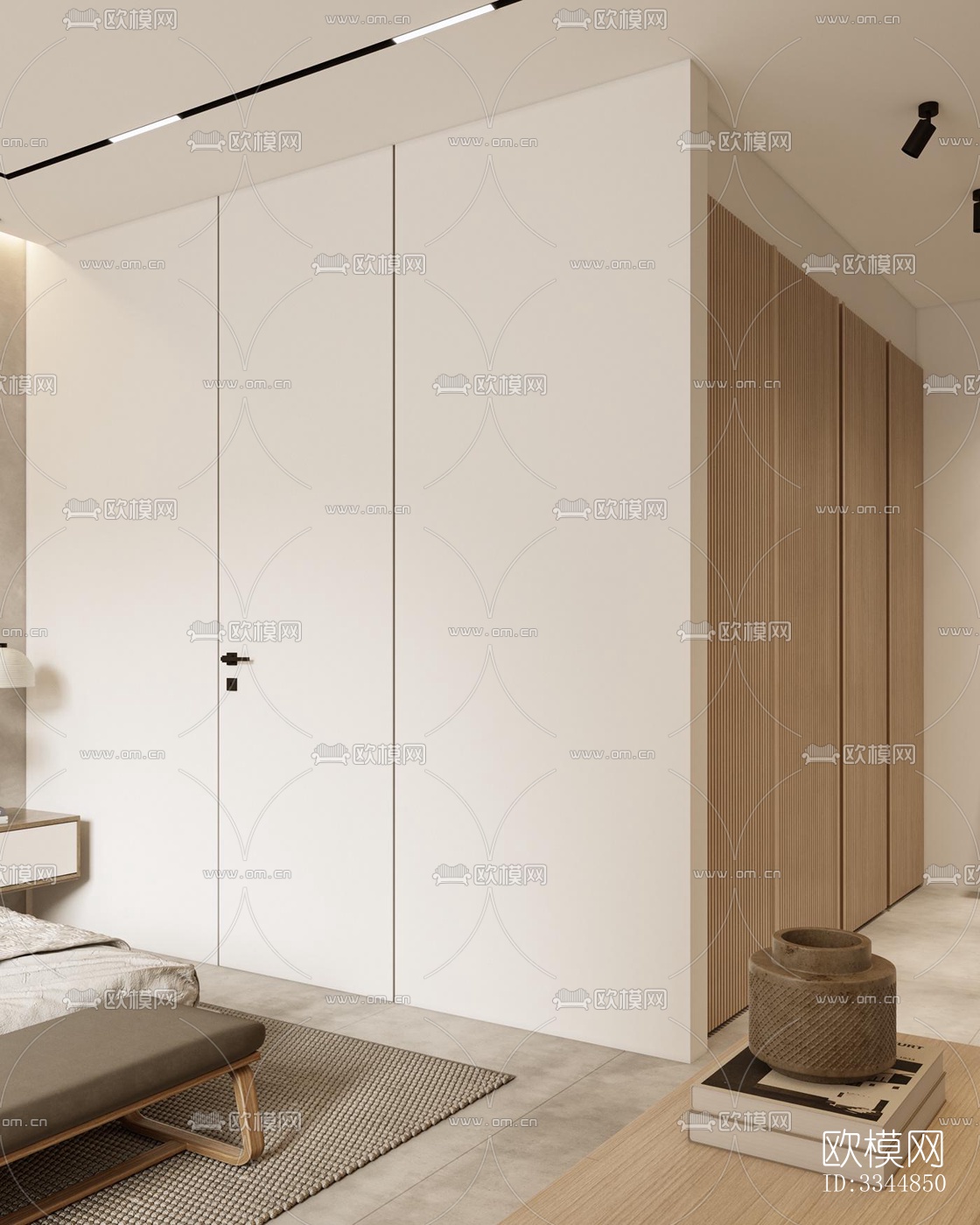 现代卧室效果图下载（渲染图3）