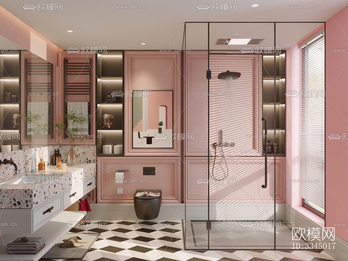 现代卫生间效果图下载（渲染图8）