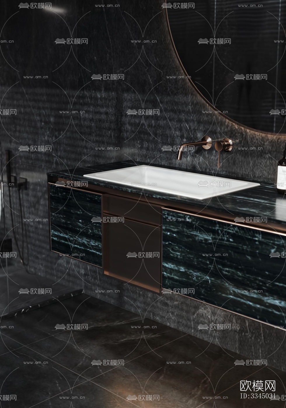 现代卫生间效果图下载（渲染图3）