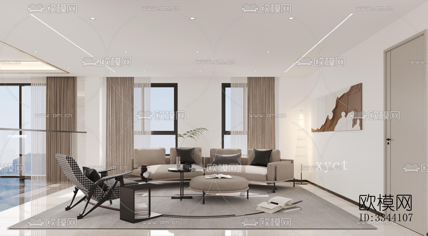 现代别墅效果图下载（渲染图2）