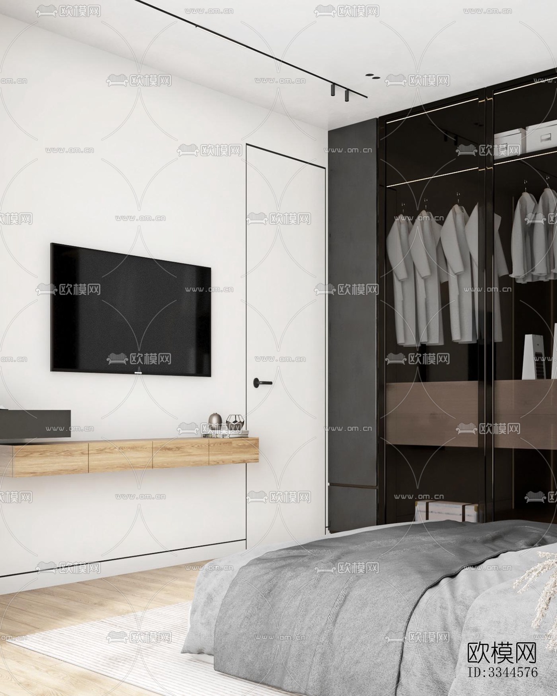 现代卧室效果图下载（渲染图6）