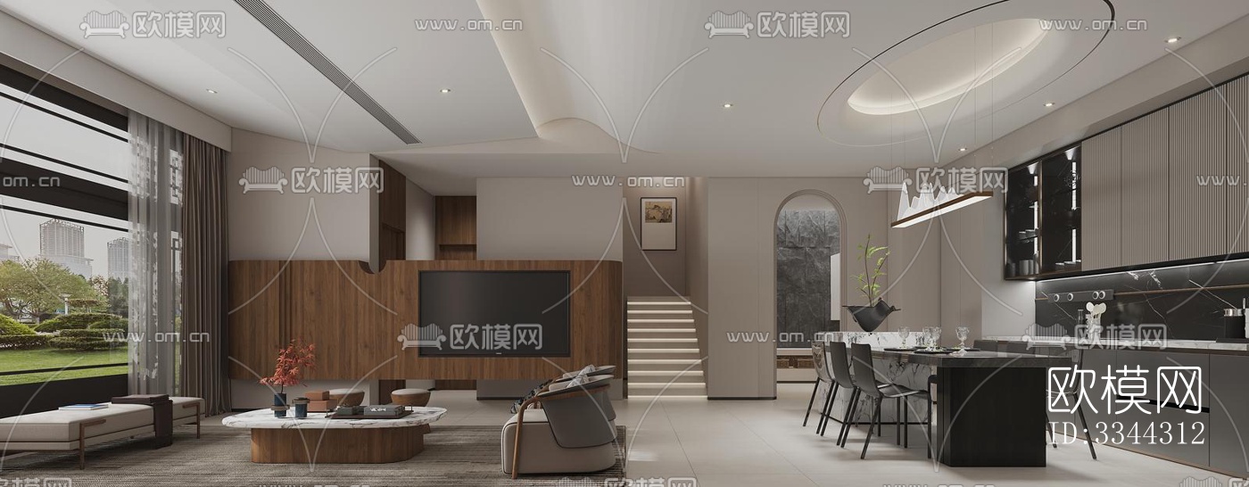 现代别墅效果图下载（渲染图3）