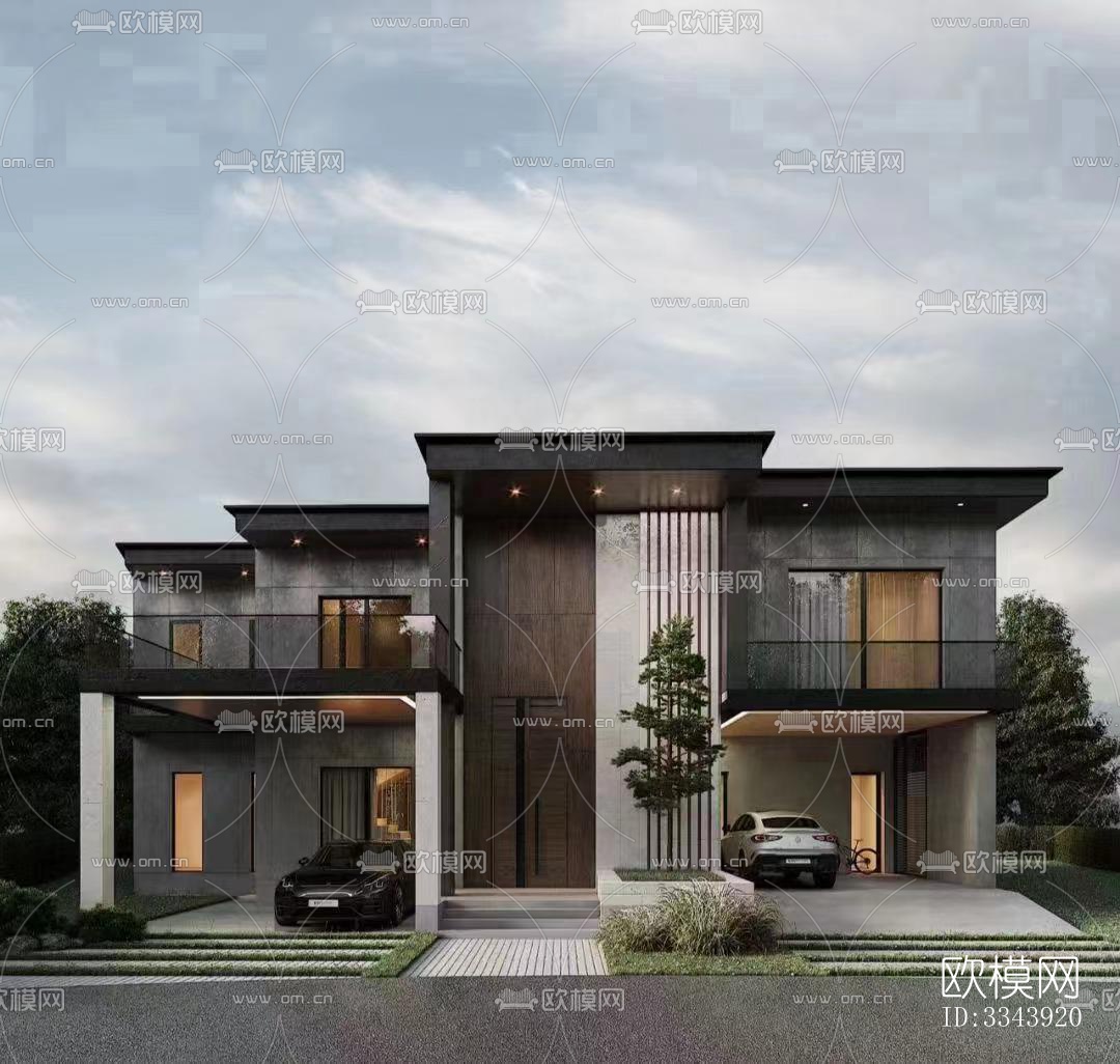 现代别墅效果图下载（渲染图5）