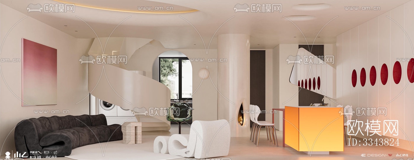 现代别墅效果图下载（渲染图1）