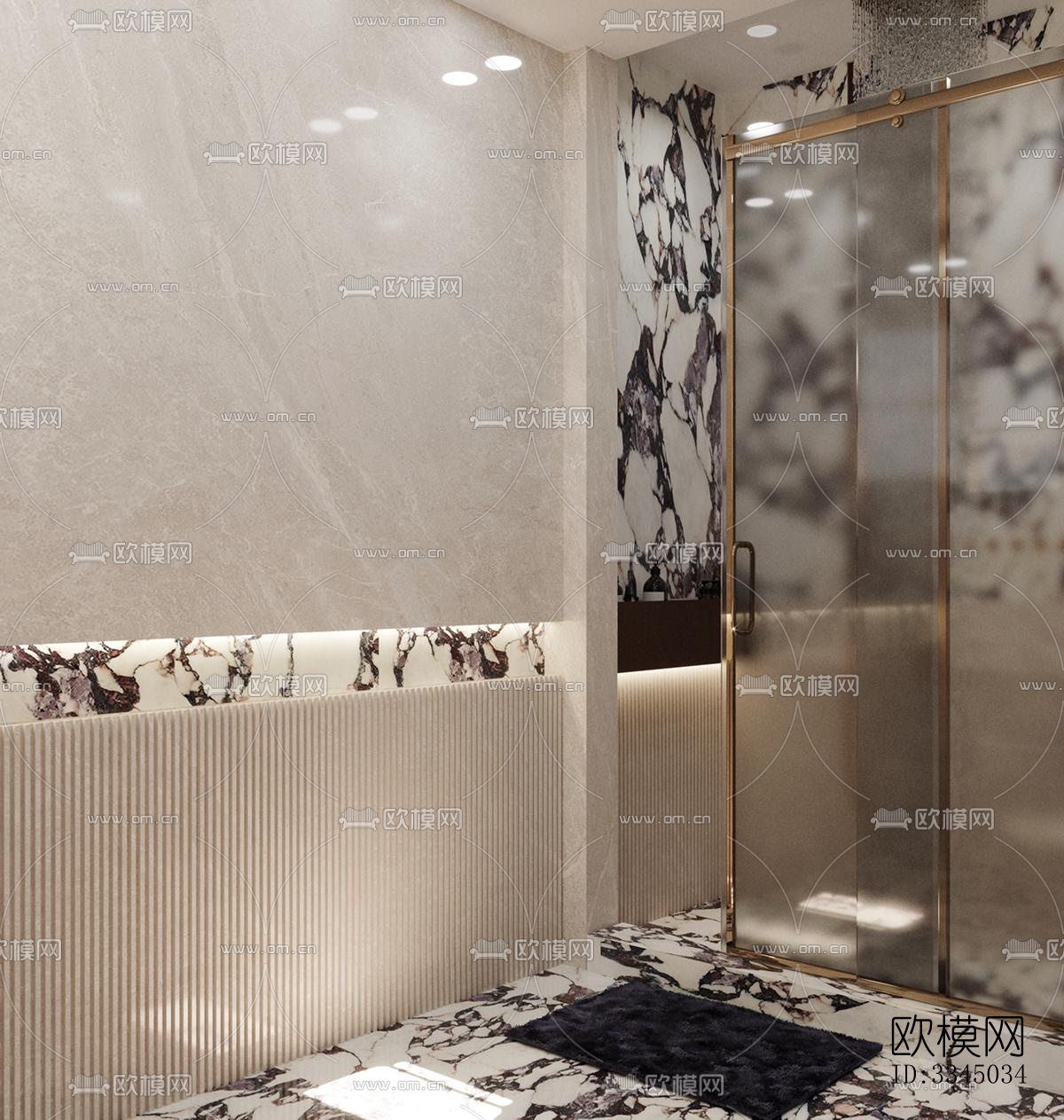 现代卫生间效果图下载（渲染图5）