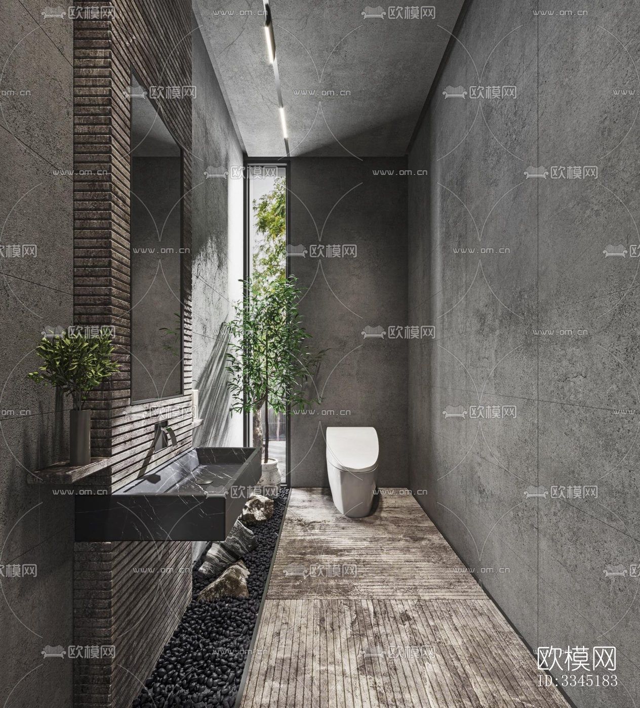 现代卫生间效果图下载（渲染图7）