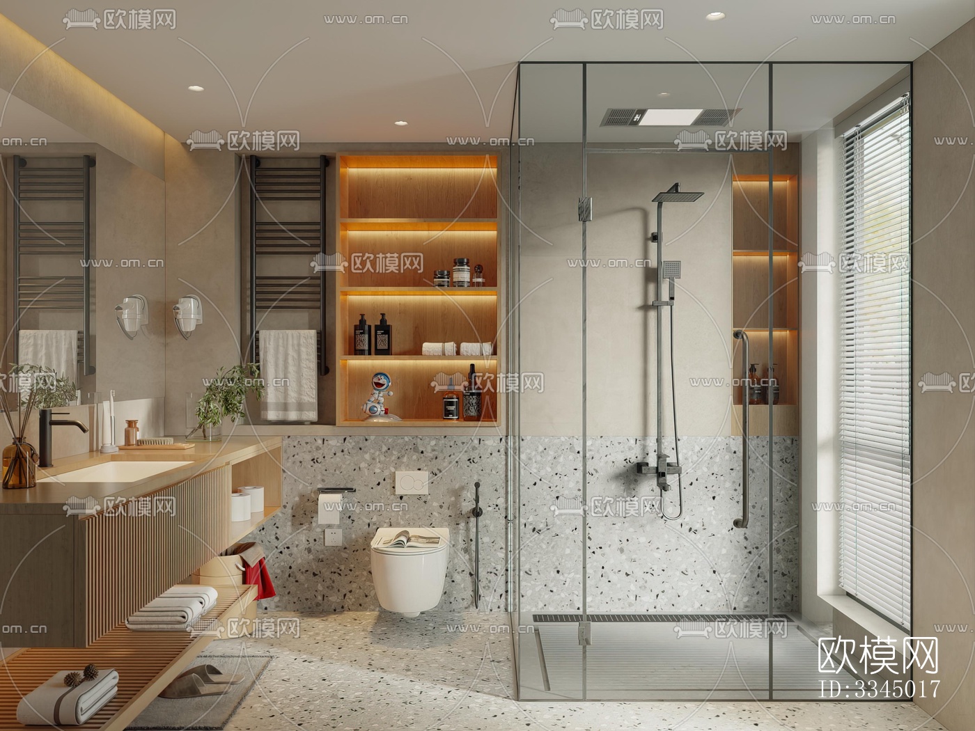 现代卫生间效果图下载（渲染图4）