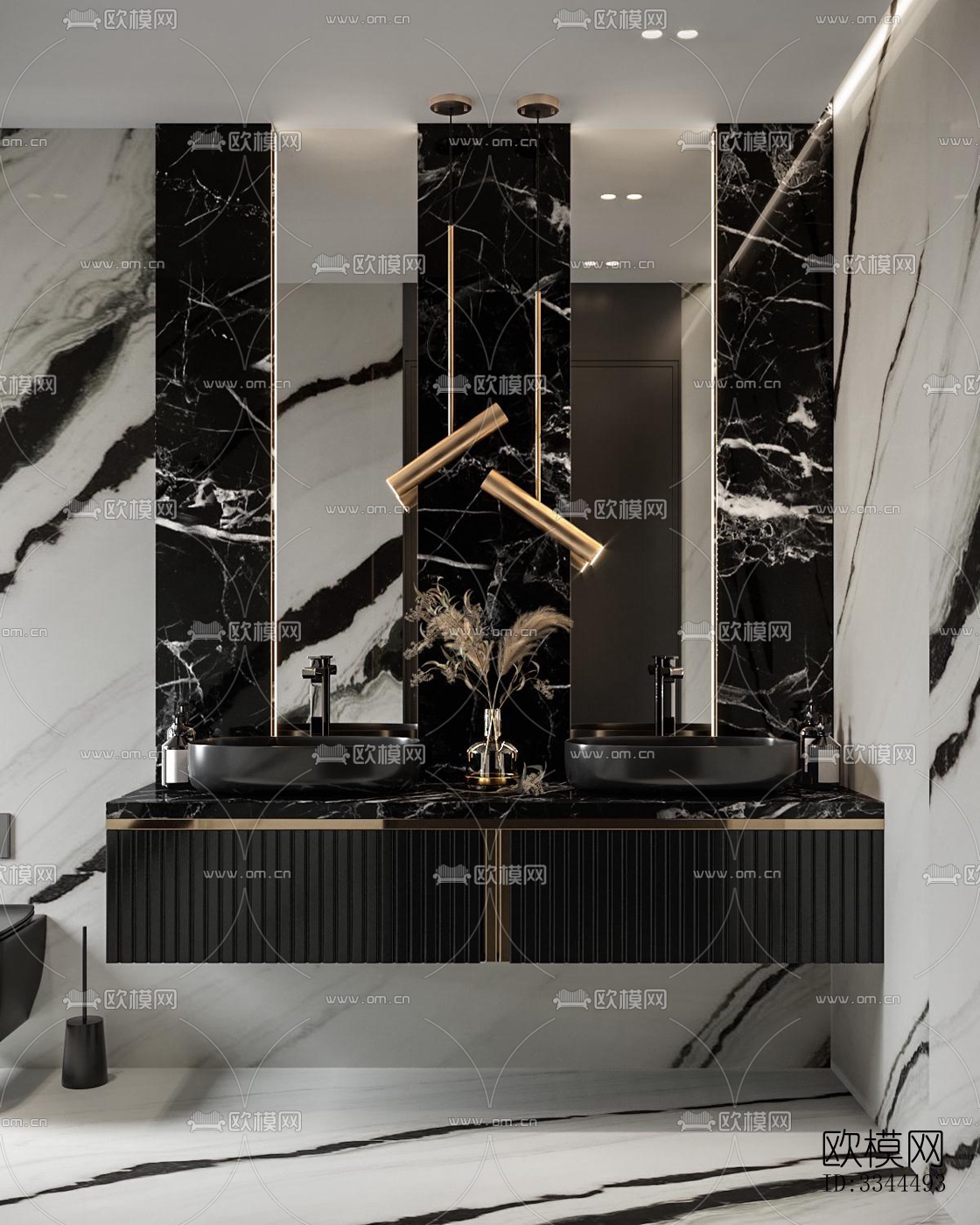 现代卧室效果图下载（渲染图12）