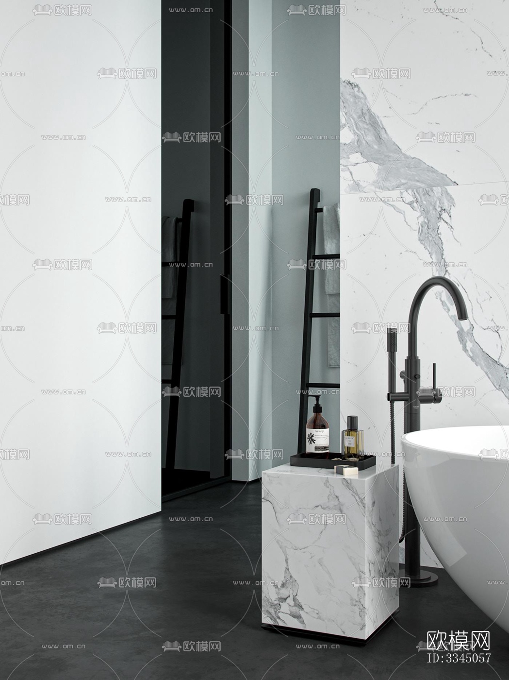 现代卫生间效果图下载（渲染图4）