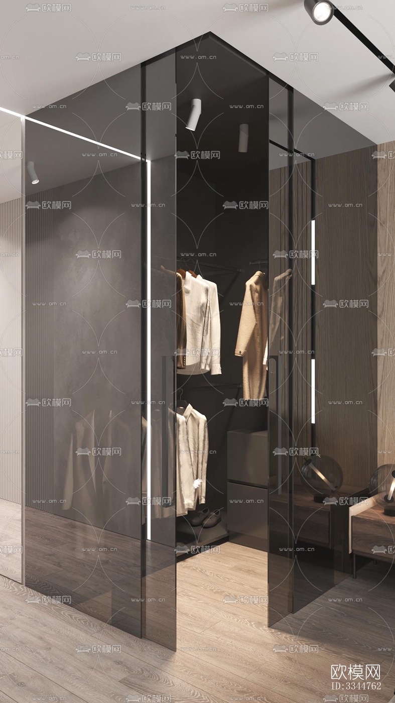 现代卧室效果图下载（渲染图4）