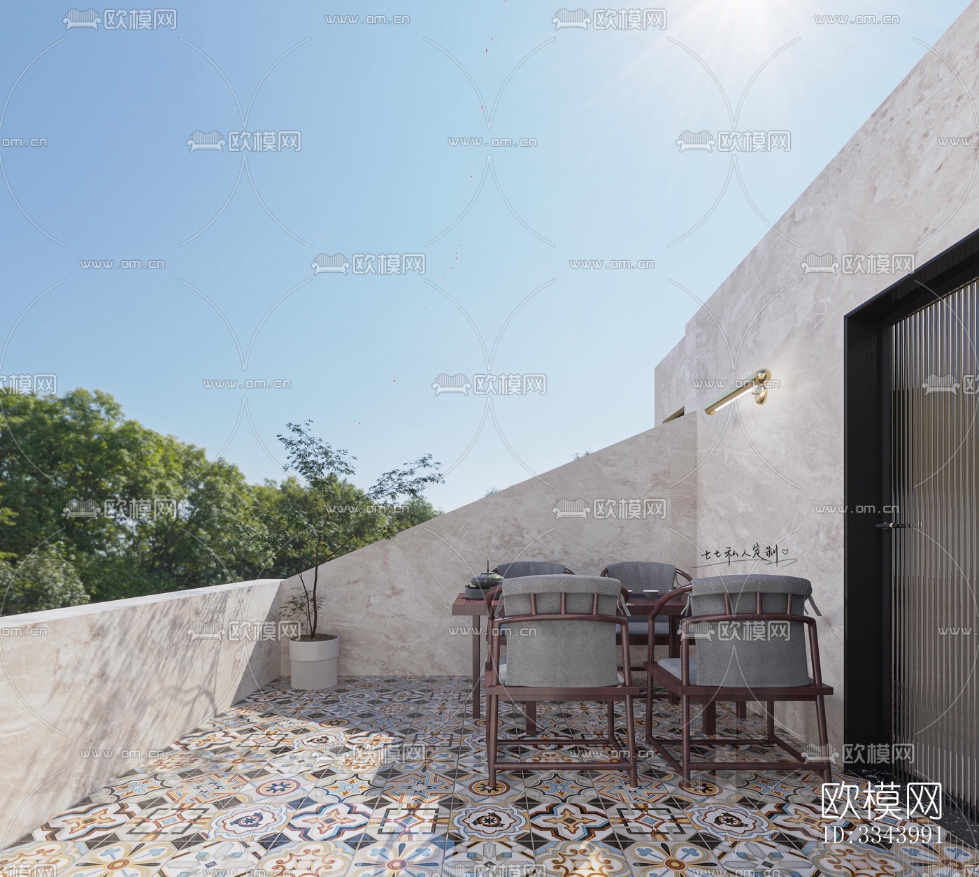 现代别墅效果图下载（渲染图9）