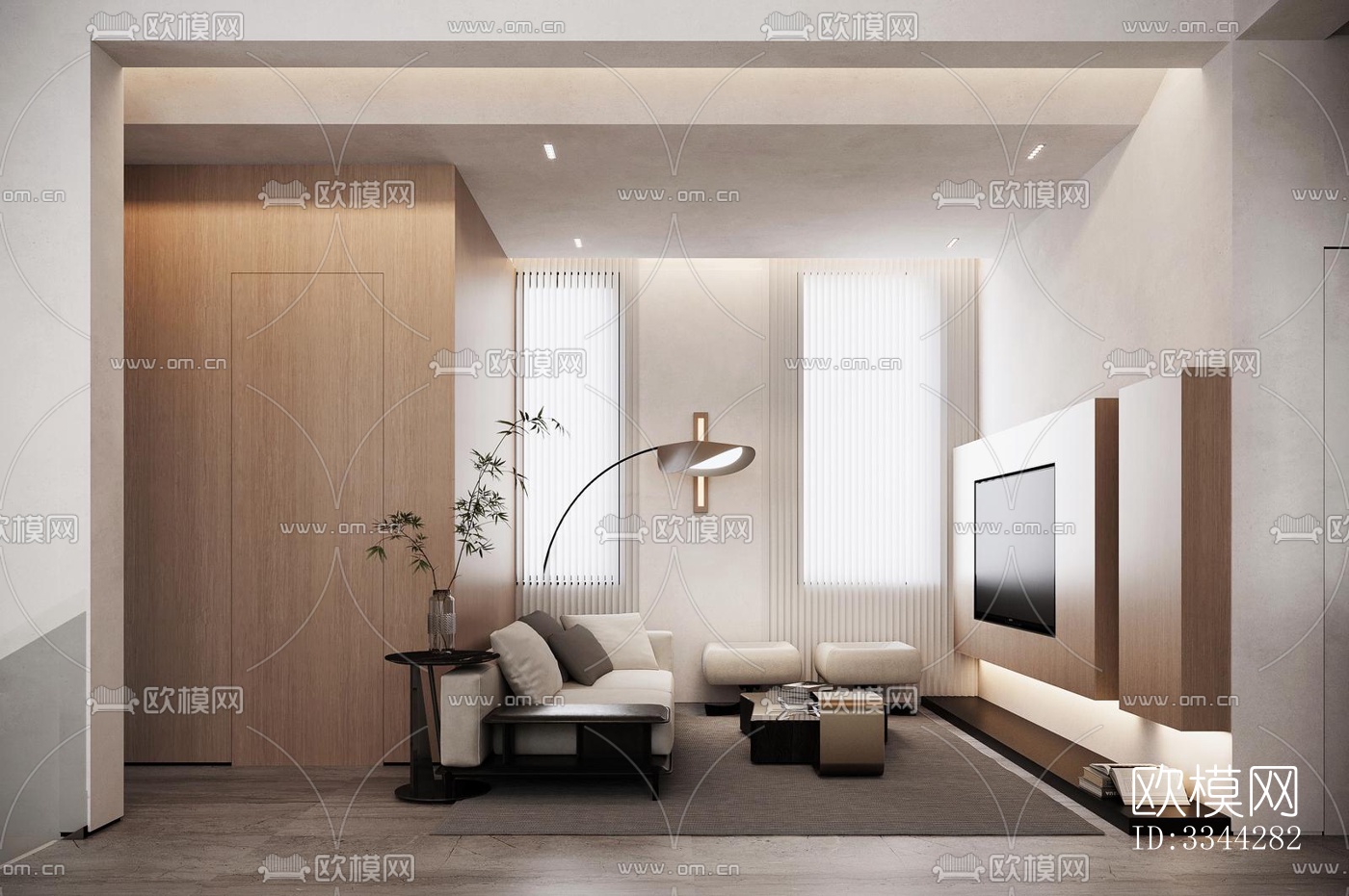 现代别墅效果图下载（渲染图1）