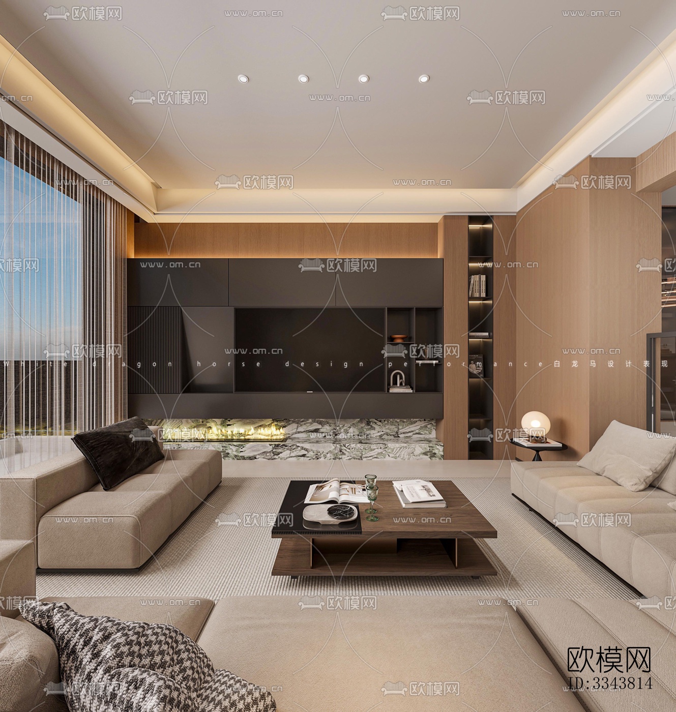 现代别墅效果图下载（渲染图1）