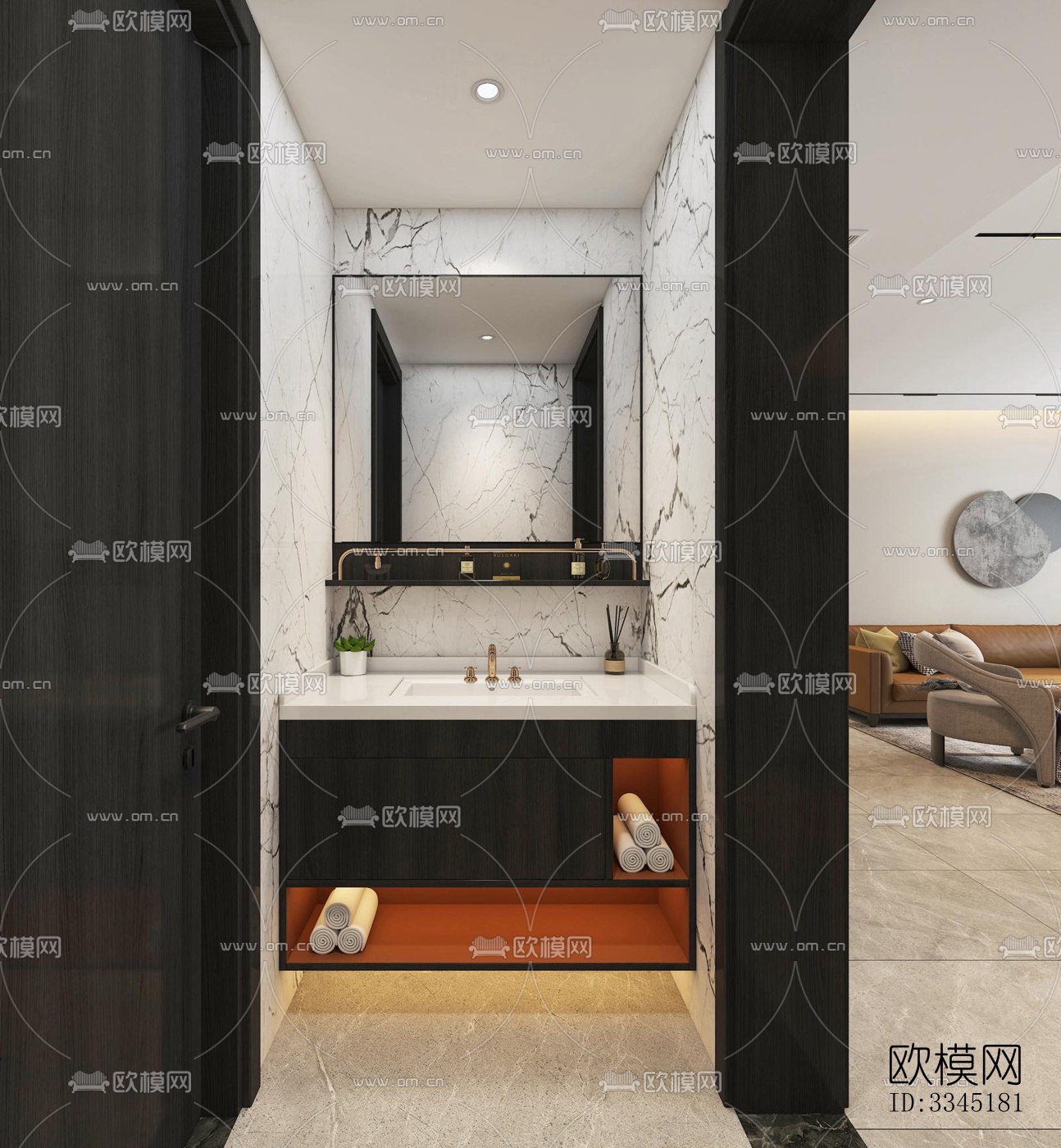 现代卫生间效果图下载（渲染图8）