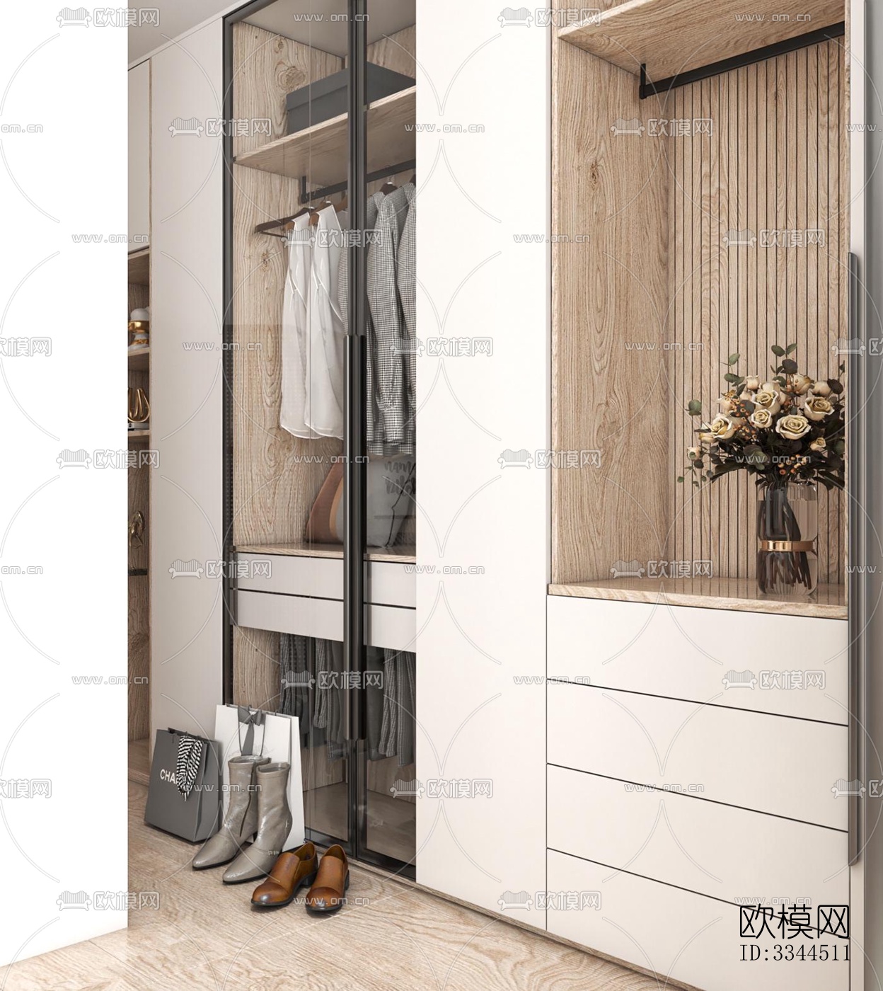 现代卧室效果图下载（渲染图7）