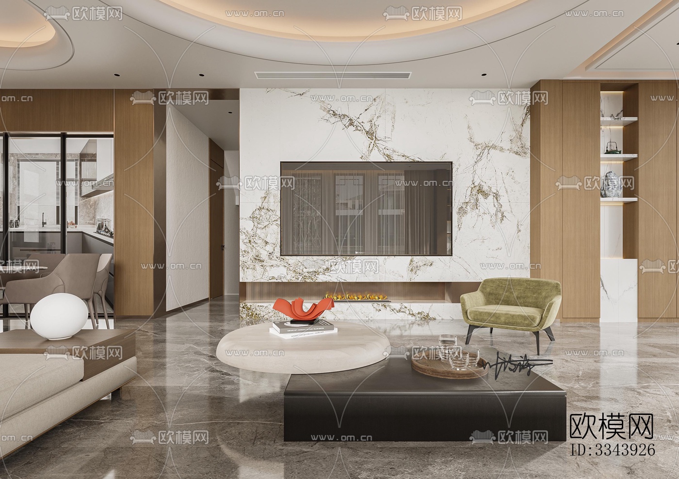 现代别墅效果图下载（渲染图4）