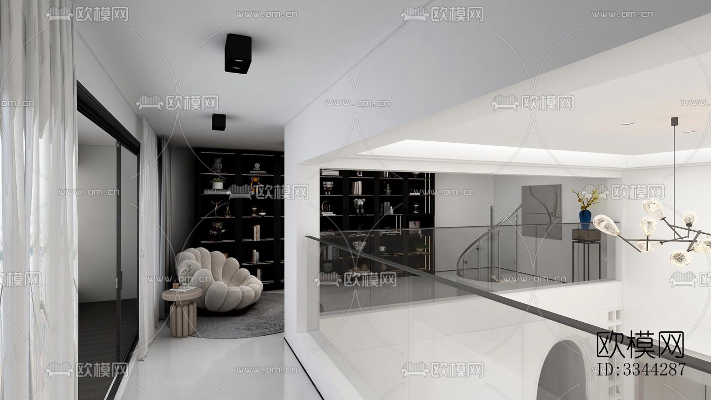 现代别墅效果图下载（渲染图7）