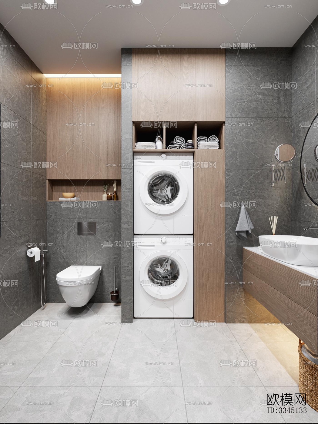 现代卫生间效果图下载（渲染图5）