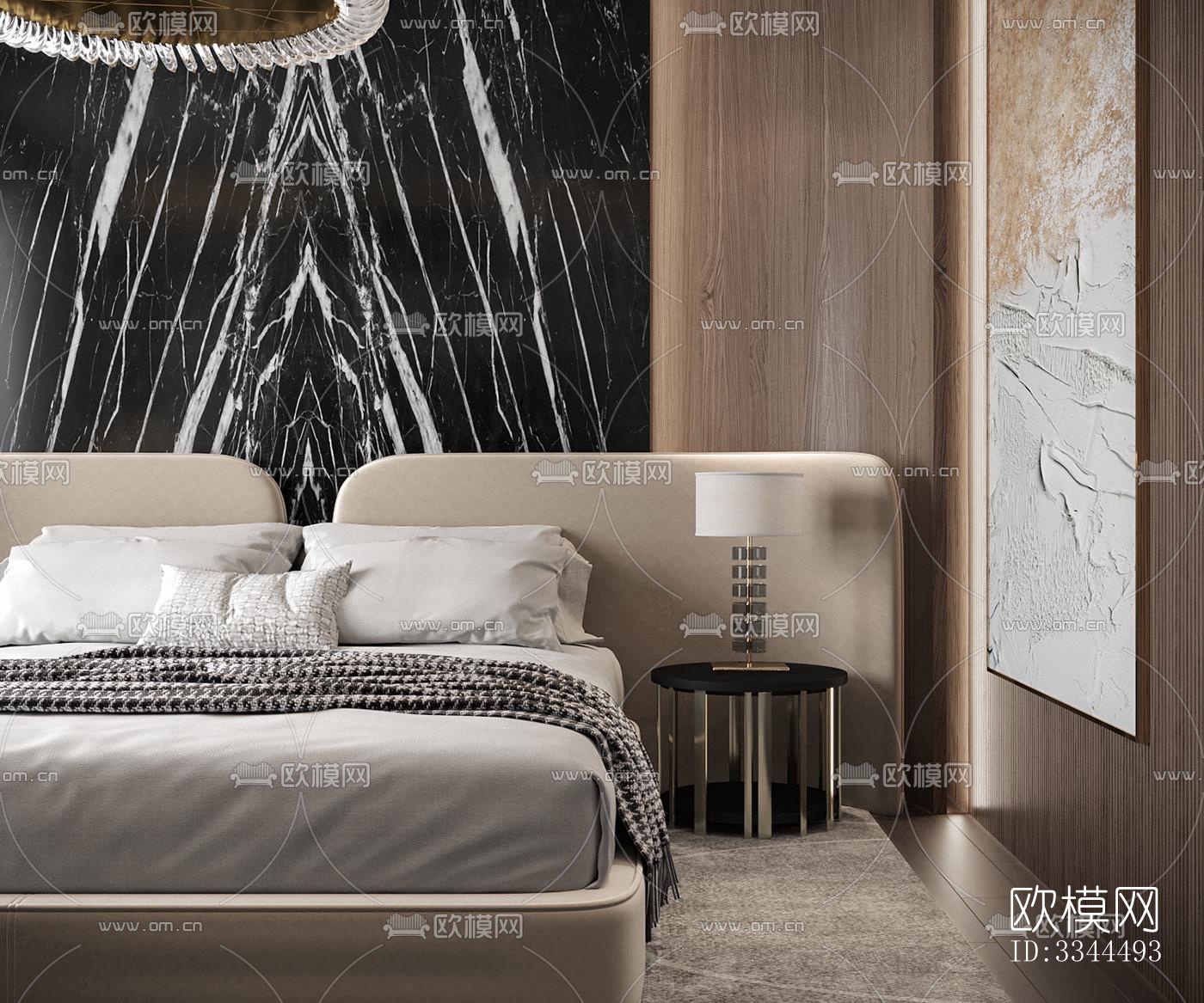 现代卧室效果图下载（渲染图5）