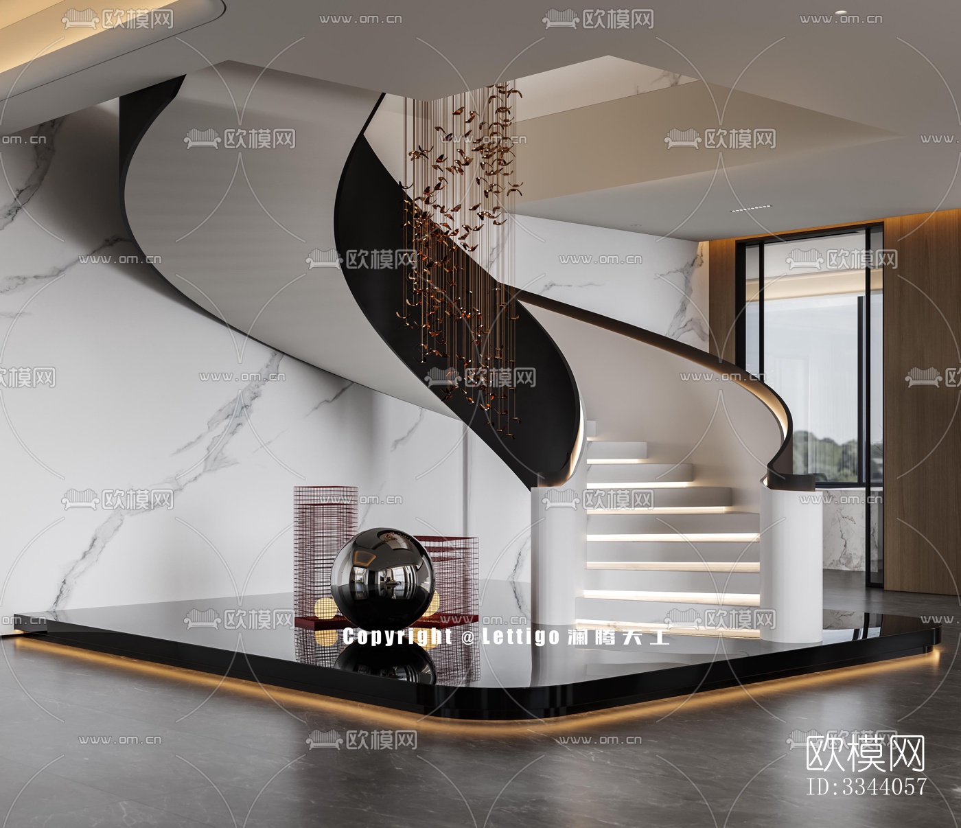 现代别墅效果图下载（渲染图8）