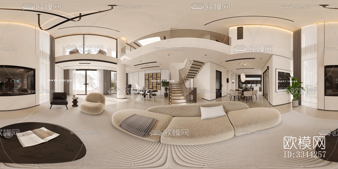 现代别墅效果图下载（渲染图3）