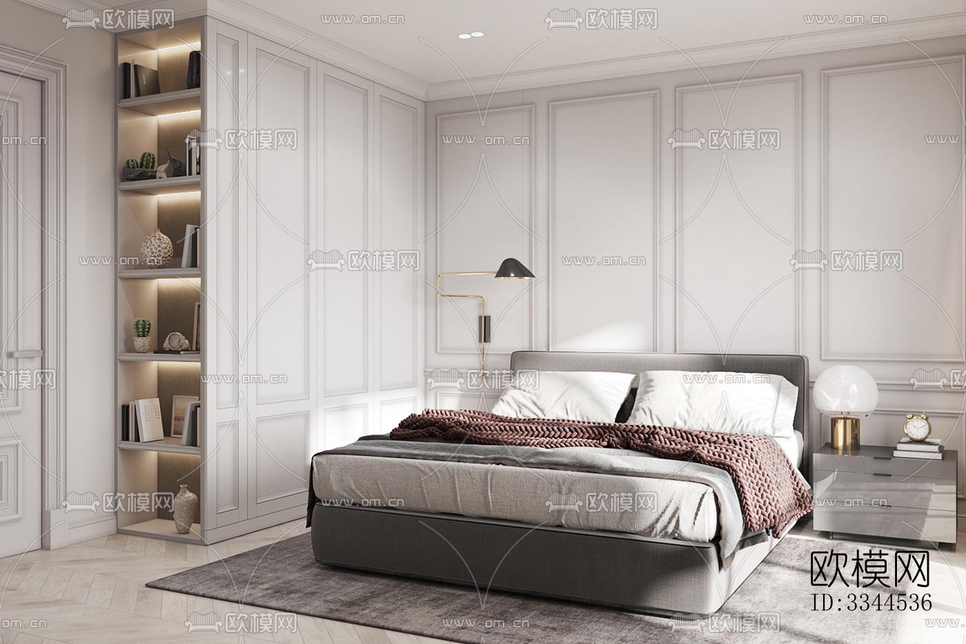 现代卧室效果图下载（渲染图9）