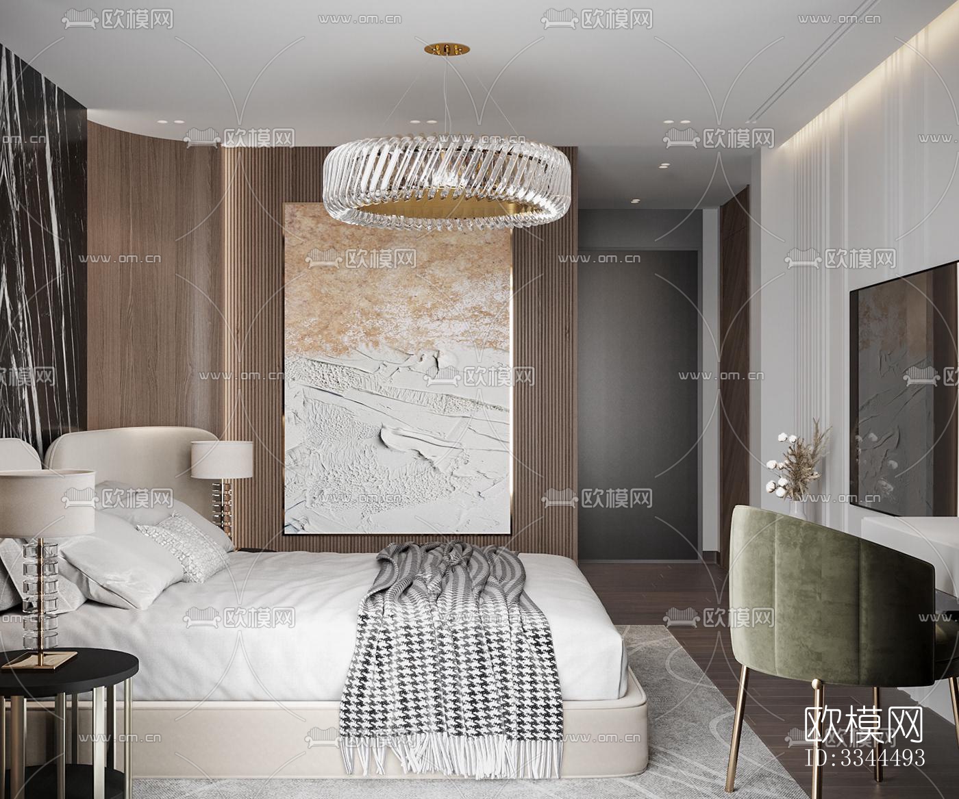 现代卧室效果图下载（渲染图7）